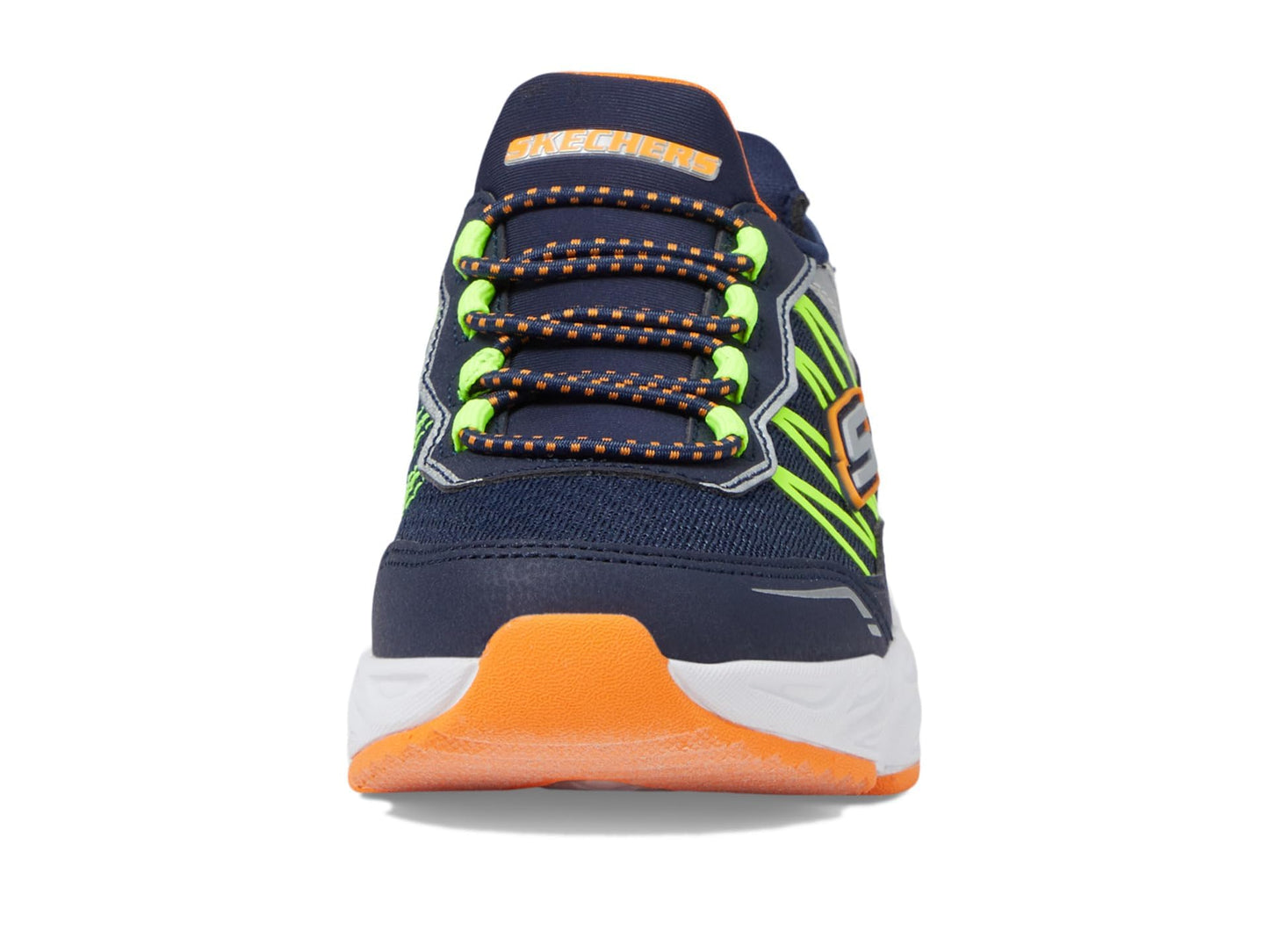 Skechers Kids Boys Turbo Tread Sneaker, Navy/Orange, 10.5, Little Kid