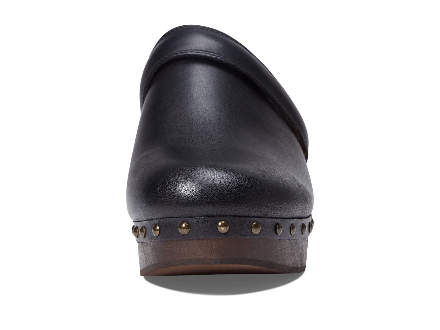 Madewell The Cecily Clog in Oiled Leather Clogs for Women - Slip-On Style Closure, and Round Toe Silhouette True Black 7 M