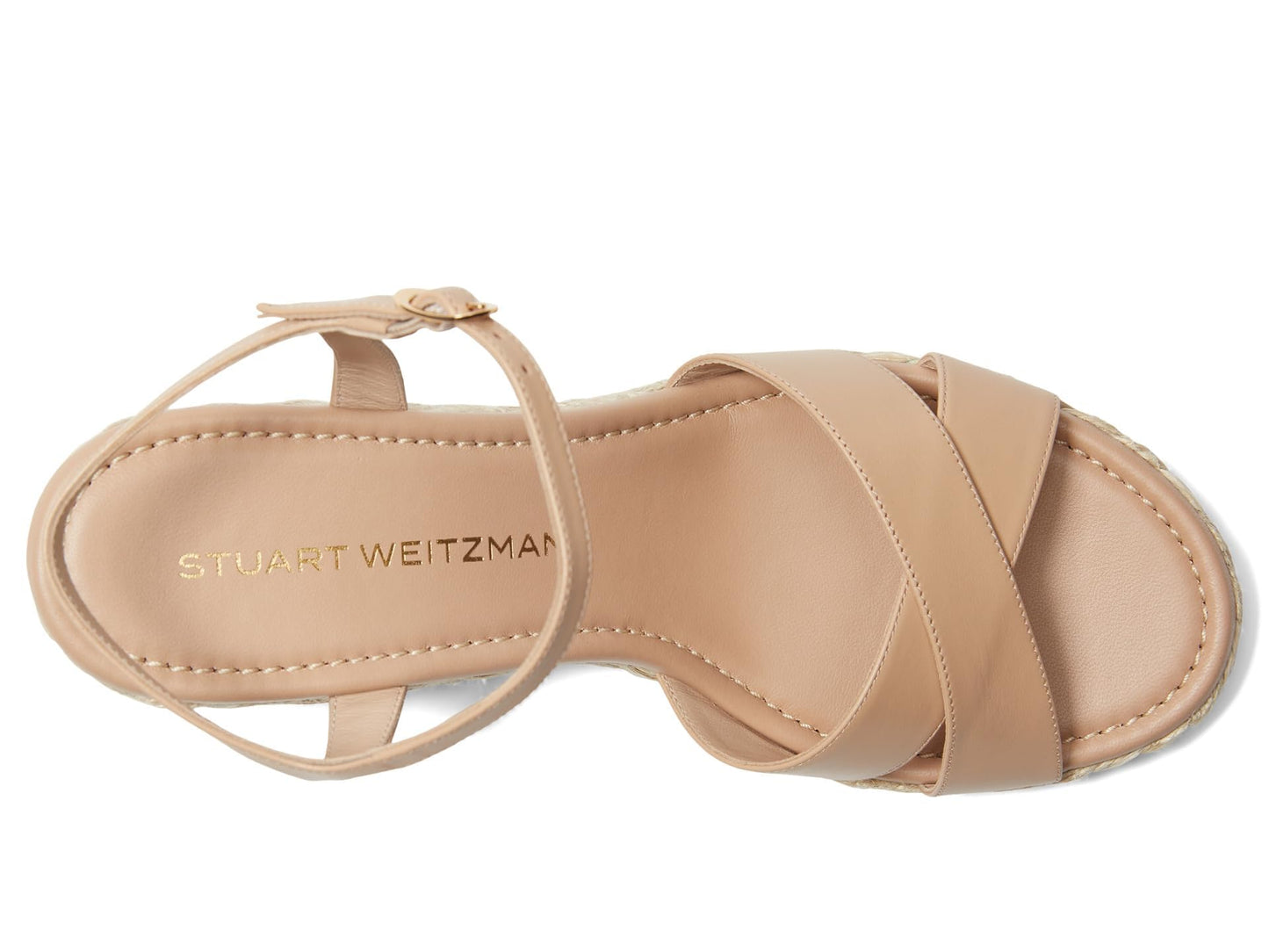Stuart Weitzman Womens Dayna Espadrille Wedge Adobe/Natural 9 Medium