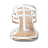 Stuart Weitzman Deco 85 Wedge Heels for Women - Slip on Style with Square Toe Construction, Chic and Gorgeous Wedge Heels White/Clear 10.5 B