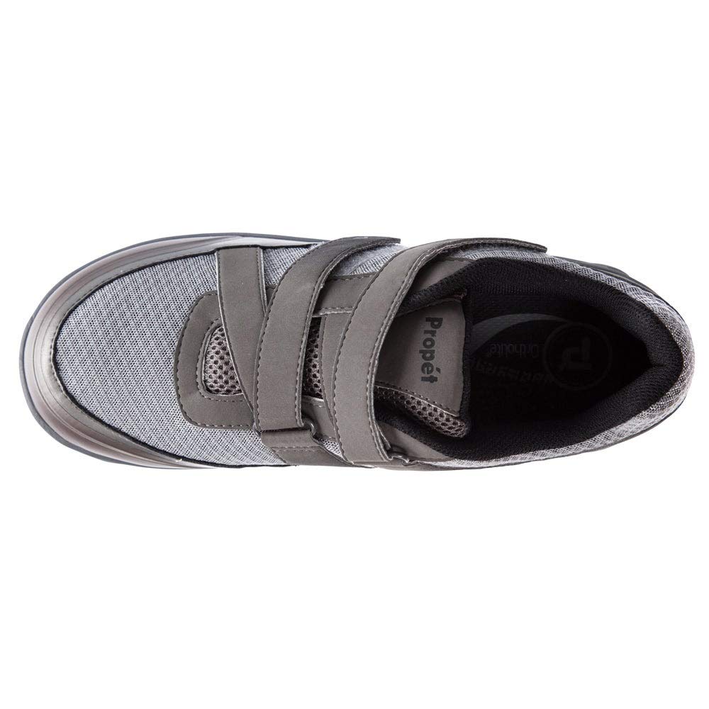Propet Men's Matthew Strap Sneaker, Grey, 13 D US