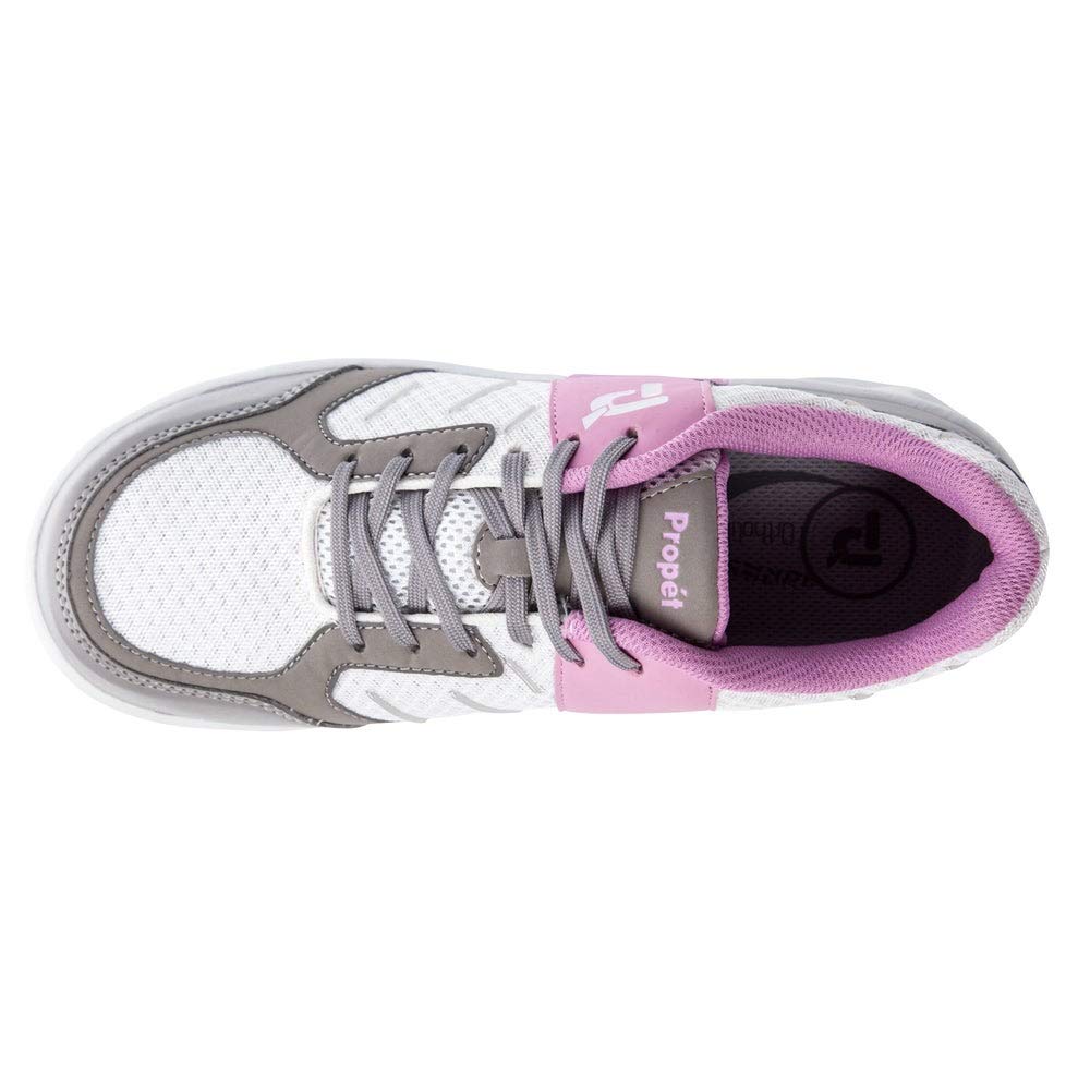 Propet Women's Matilda Shoe, White/Pink, 8.5 2E US