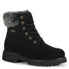Lugz | Convoy Classic 6-inch Chukka Boots for Women | Faux Fur Lace Up Womens Fall Boots | Everyday Women Footwear, Black, 9.5 US