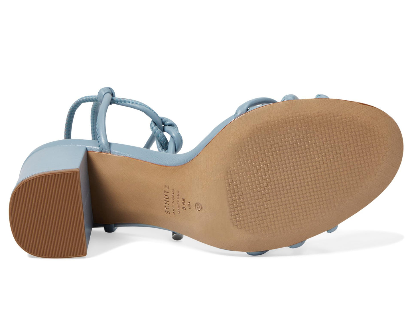 Schutz Women's Kate High Block Sandal, Blue Sea, 8