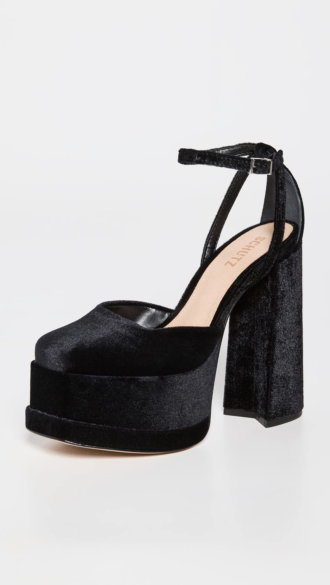 SCHUTZ Women's Luan Heels, Black, 8 Medium US