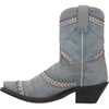 Laredo Women's Fancy Leather Western Boot Snip Toe Light Blue 11 M