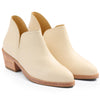 Nisolo Mia Ankle Bootie - Water Resistant Leather, Versatile V-cut Design, Cushioned 5-Layer Memory Foam Insoles, Dress Up or Down, Ankle Height Women's Boots, Bone (True to Size)