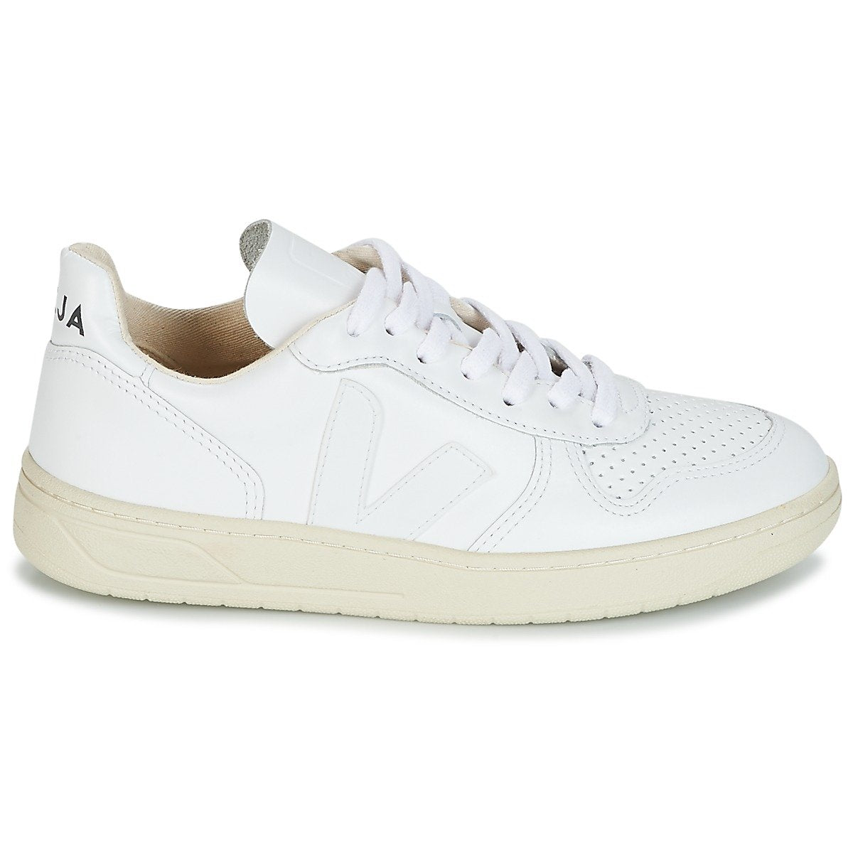 Veja-Women's V-10 Lace Up Sneakers, Extra White, 5 Medium US