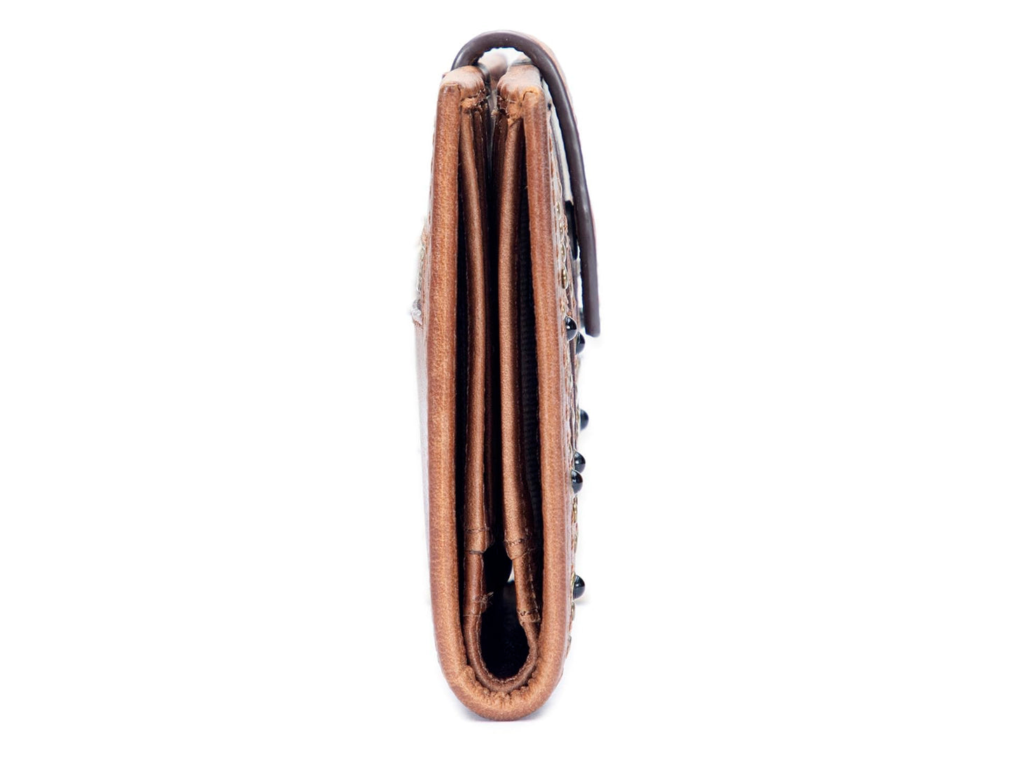 Frye Shelby Studded Small Wallet Cognac One Size