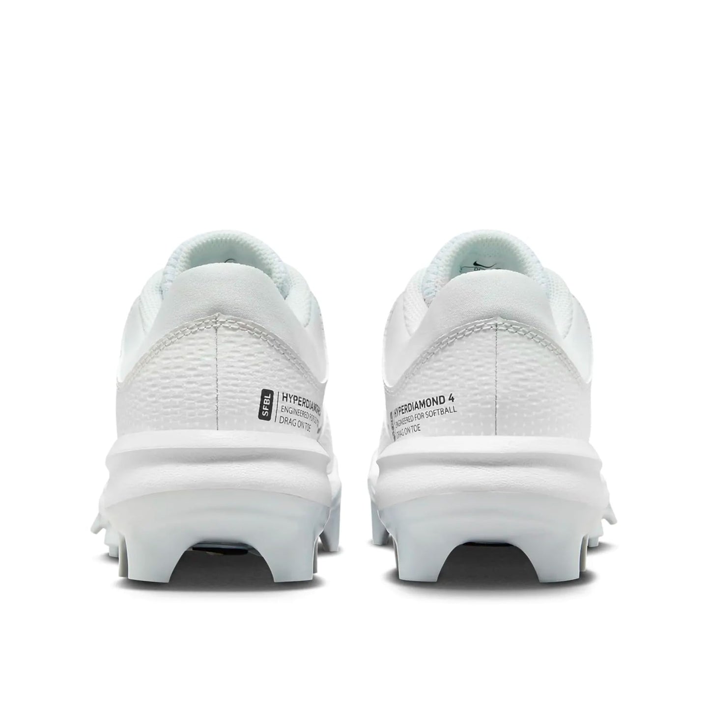Nike Women's Hyperdiamond 4 Pro Molded Softball Cleats SZ 10 White | Black | Gray