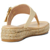 Stuart Weitzman Pearl Buckle Espadrille Sandal Wheat 6 M