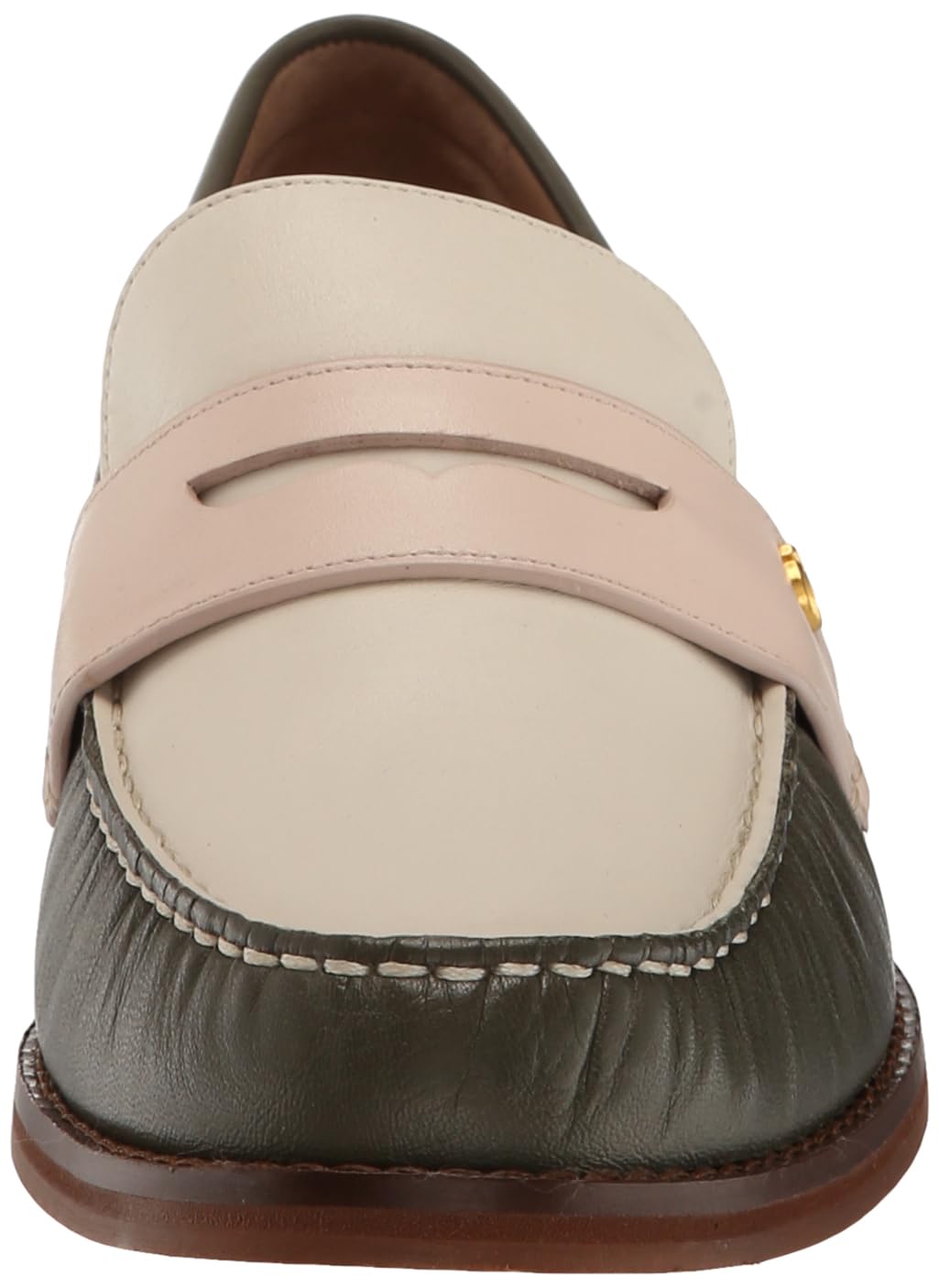 Cole Haan Lux Pinch Penny Loafer Tea Leaf/Egret/Rosewater Leather 8.5 B (M)