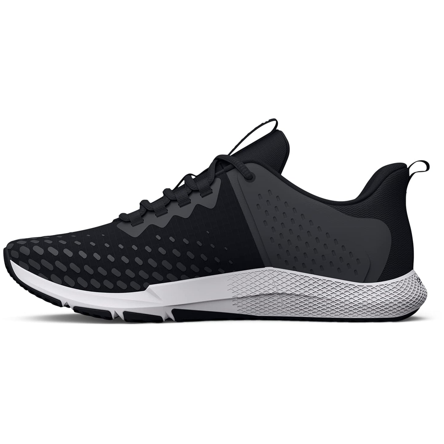 Under Armour Men's Charged Engage 2 Training Shoe, (001) Black/White/Black, 7