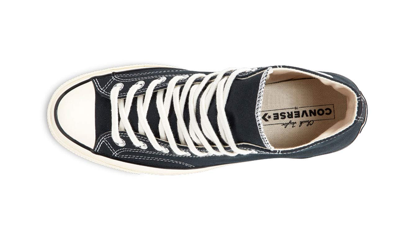 Converse Men's Chuck Taylor 70 Hi Top, Black/Black/Egret, Size 3