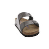 Birkenstock Arizona SFB Mules/Clogs Women Gold Mules Shoes, Grey Metallic Anthracite, 41