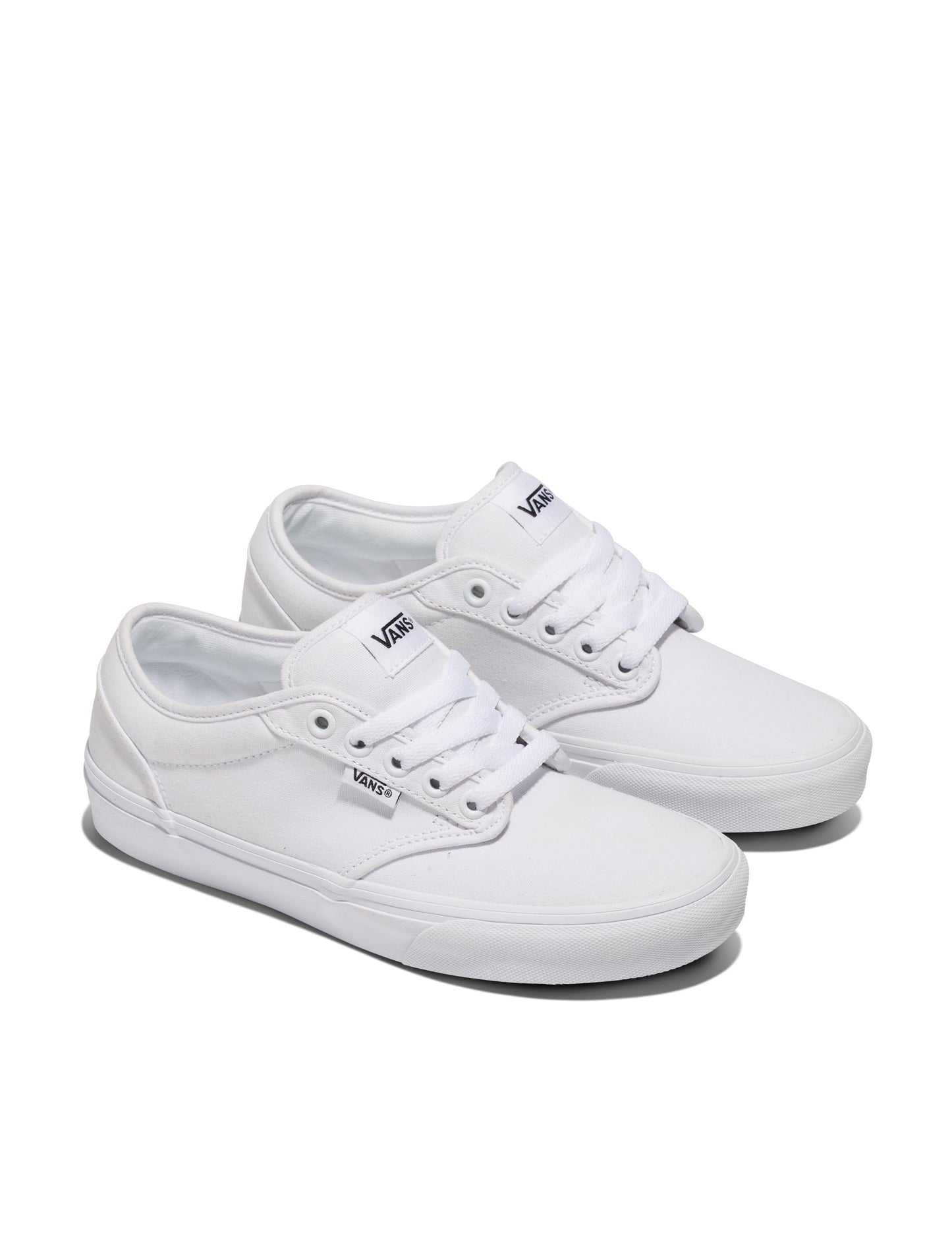 Vans Women's Atwood Shoe - Low-Top Fashion Sneakers for Work & Everyday Wear. Canvas White. 5