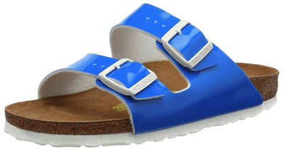 Birkenstock Women's Arizona Neon Blue Patent Birko-Flor 41 N