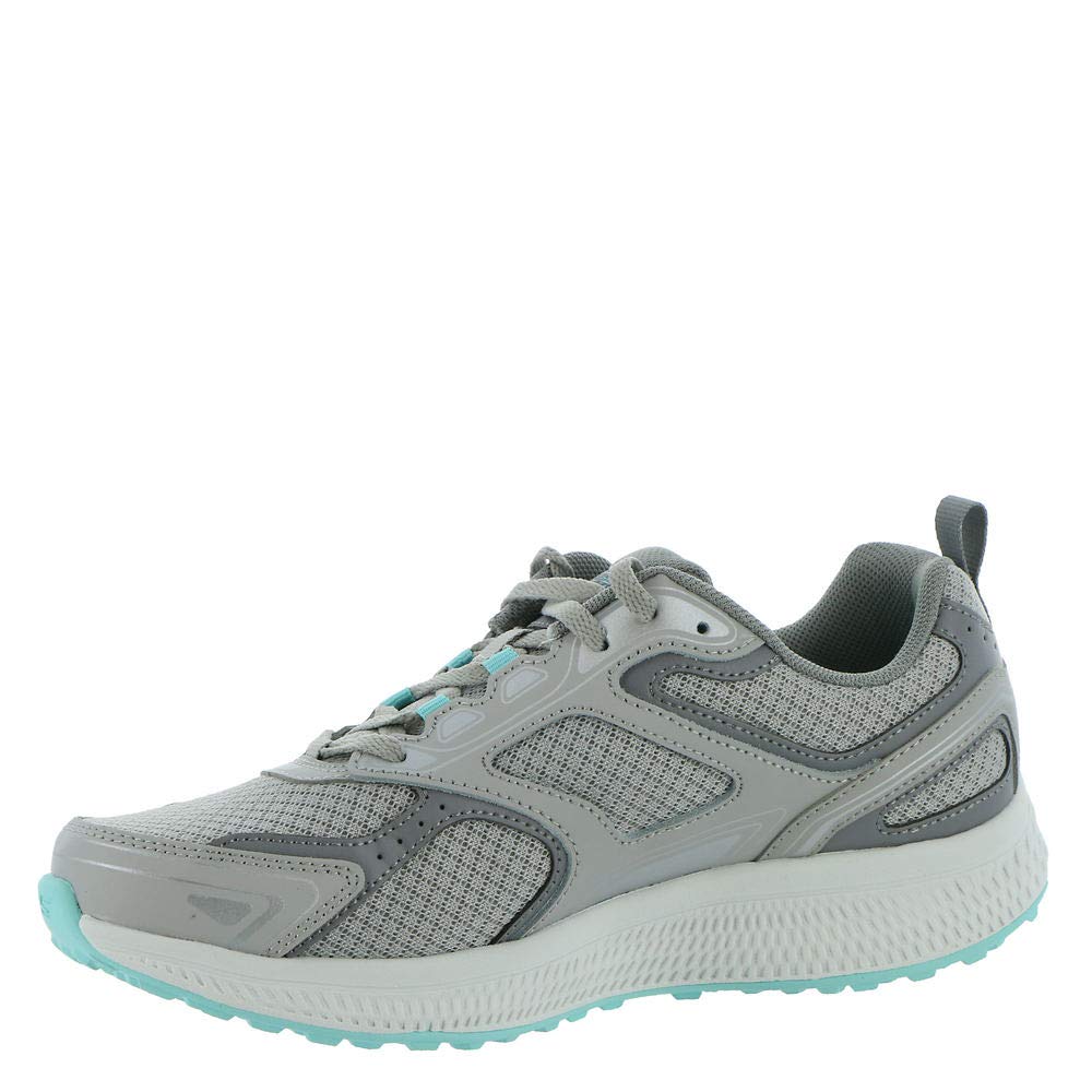Skechers Women's Go Run Consistent Sneaker, Gray/Turquoise, 7.5 Wide