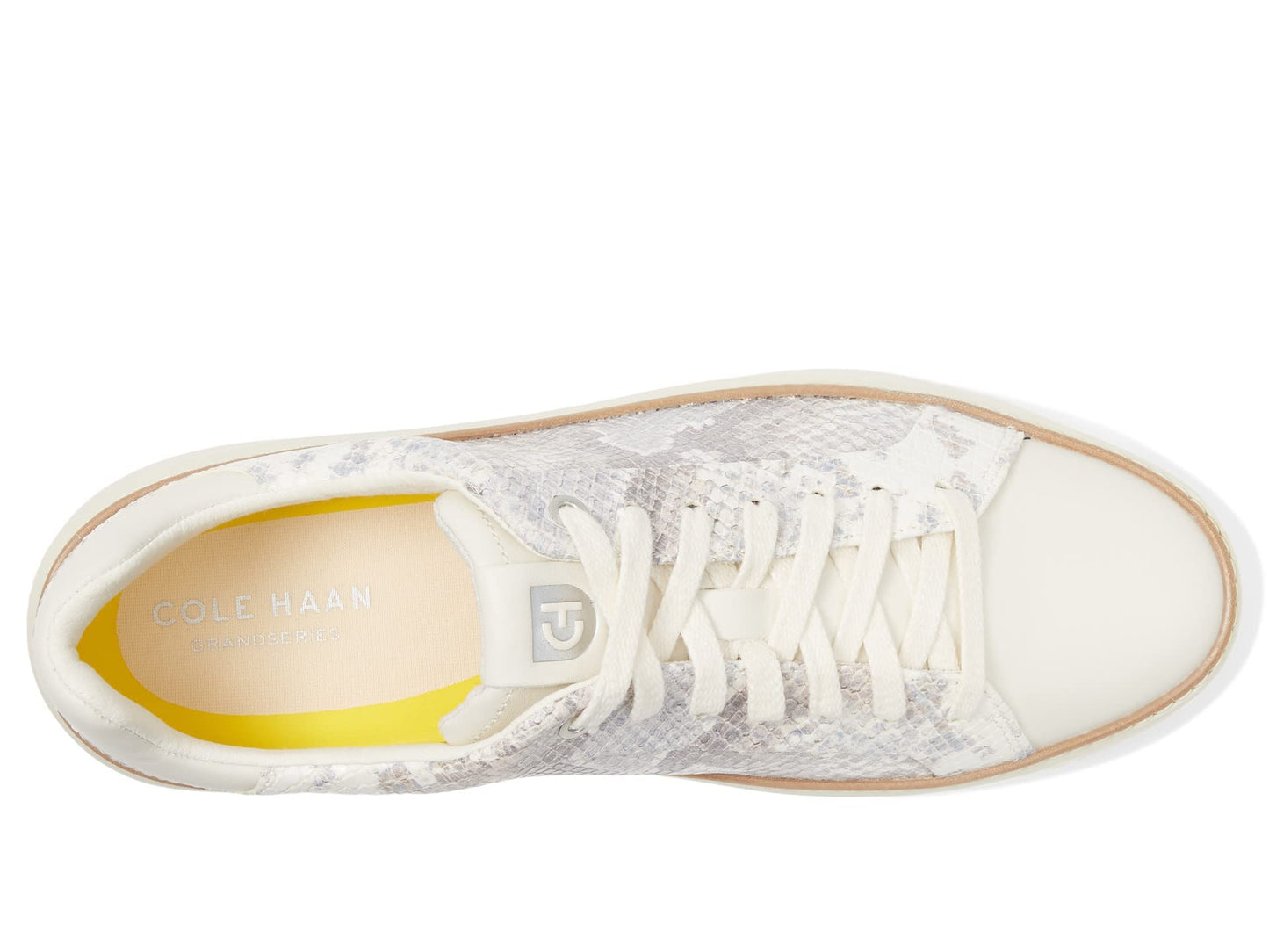 Cole Haan Women's Grandpro Topspin Sneakers, Roccia Pearly Snake Print Ivory, 9.5-B US