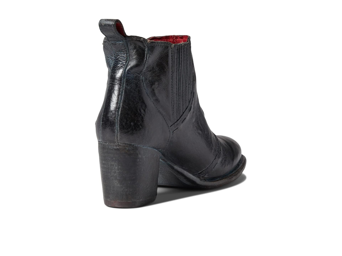 Bed|Stu Brie II - Boots for Women - Tanned Leather Upper - Padded Leather Insole - Rubber Outsole - Block Heel Black Rustic Tremolo Oxidized BFS 8 M