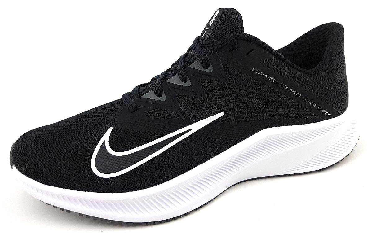 Nike Men's Quest 3 Running Shoes (Black/White-Iron Grey, 10.5)