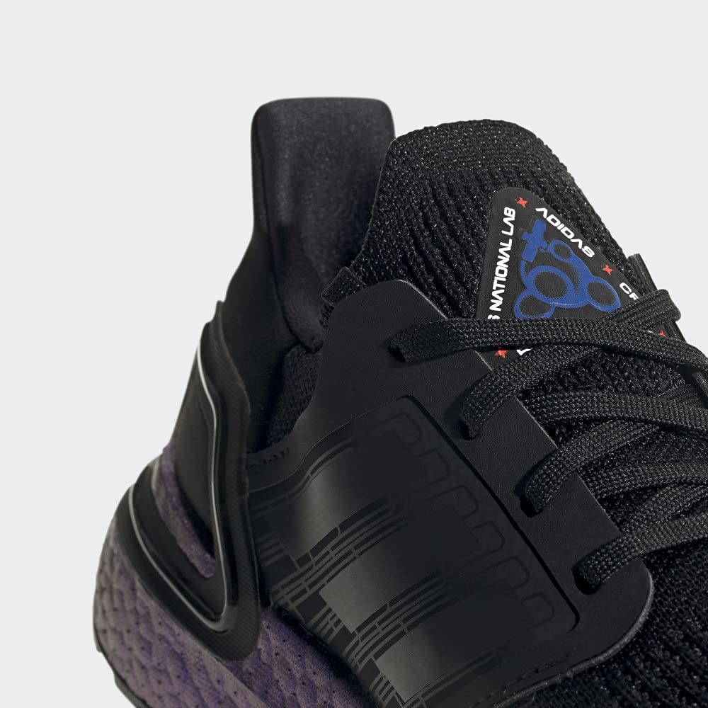 adidas Unisex-Child Ultraboost 20, Black/Black/Boost Blue Violet Metallic, 7