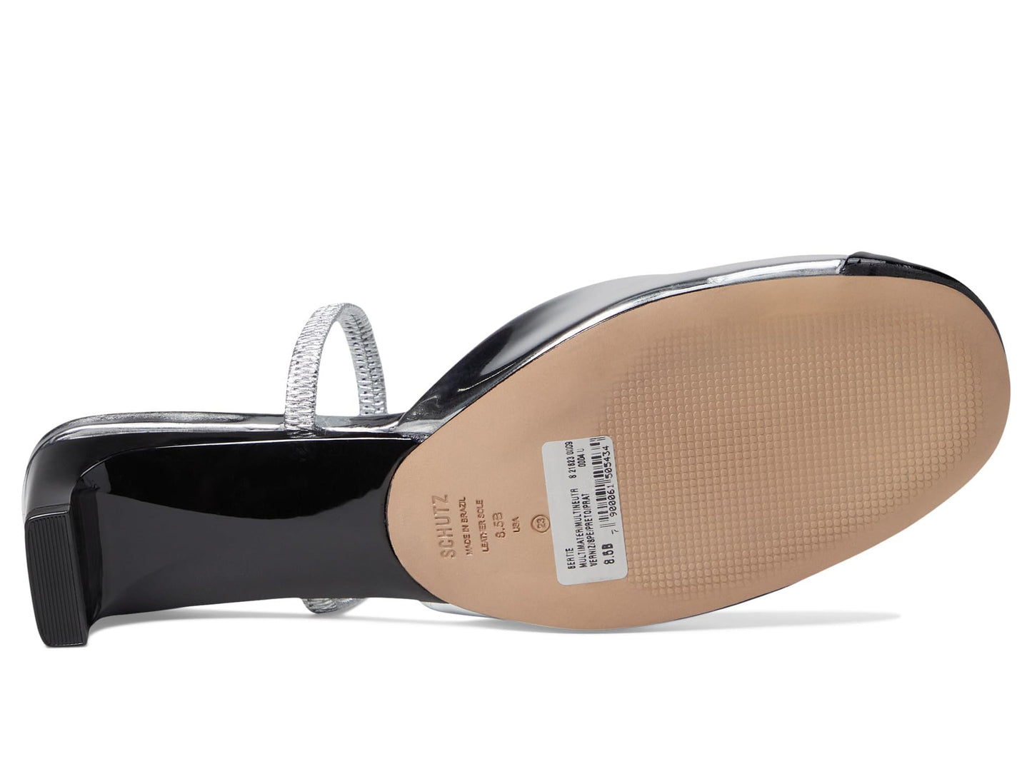 Schutz, Women's, Bertie, Preto/Prata, 9.5, M
