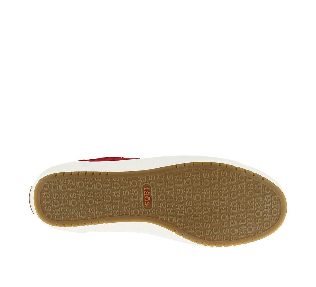 Taos Star Women's Sneaker - Iconic Style with Canvas Design for Everyday Adventures - Custom Fit Lacing and Premium Removable Footbed with Arch Support for All Day Comfort Red 8.5 M US