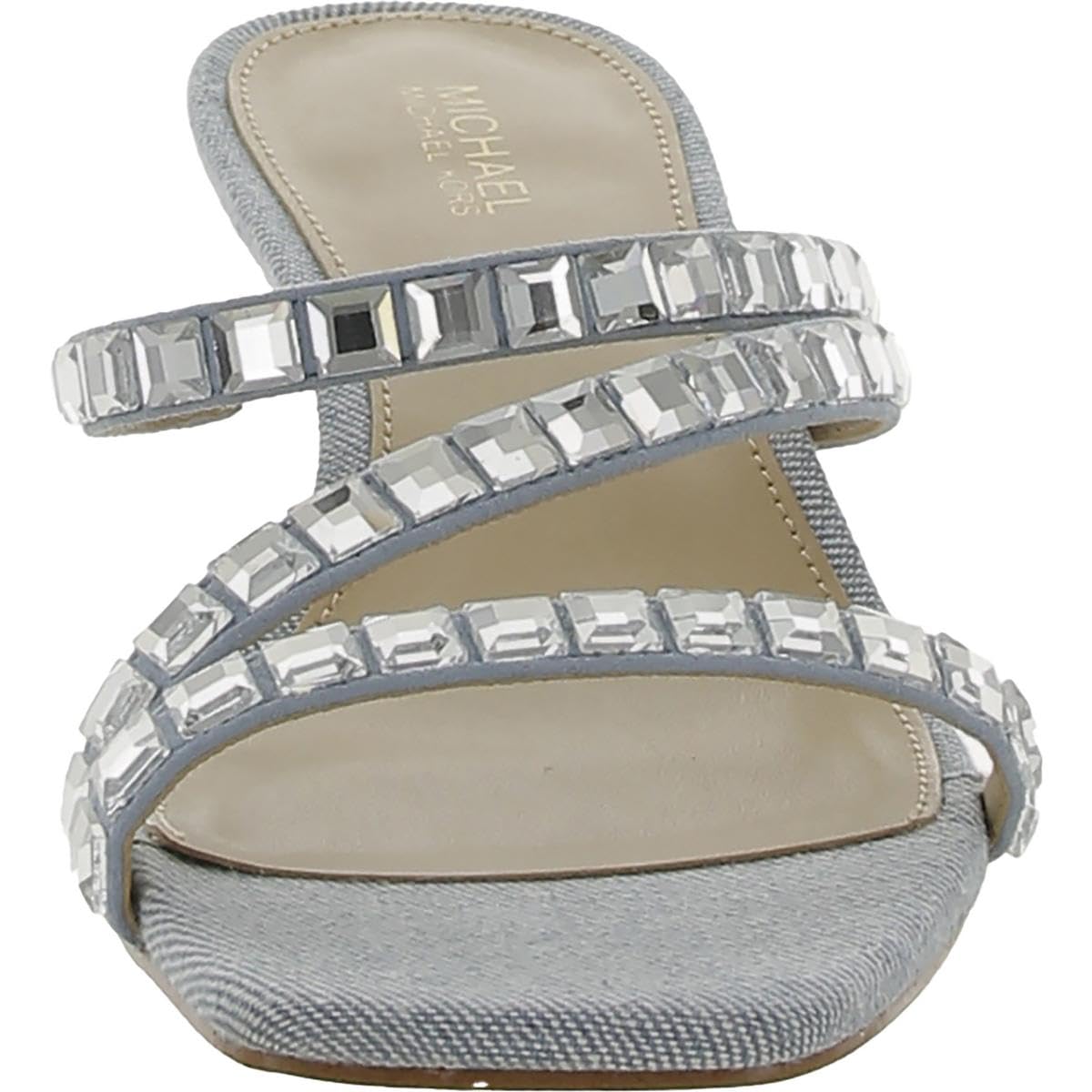 Michael Kors Celia Kitten Slide Blue Haze Multi 8 M