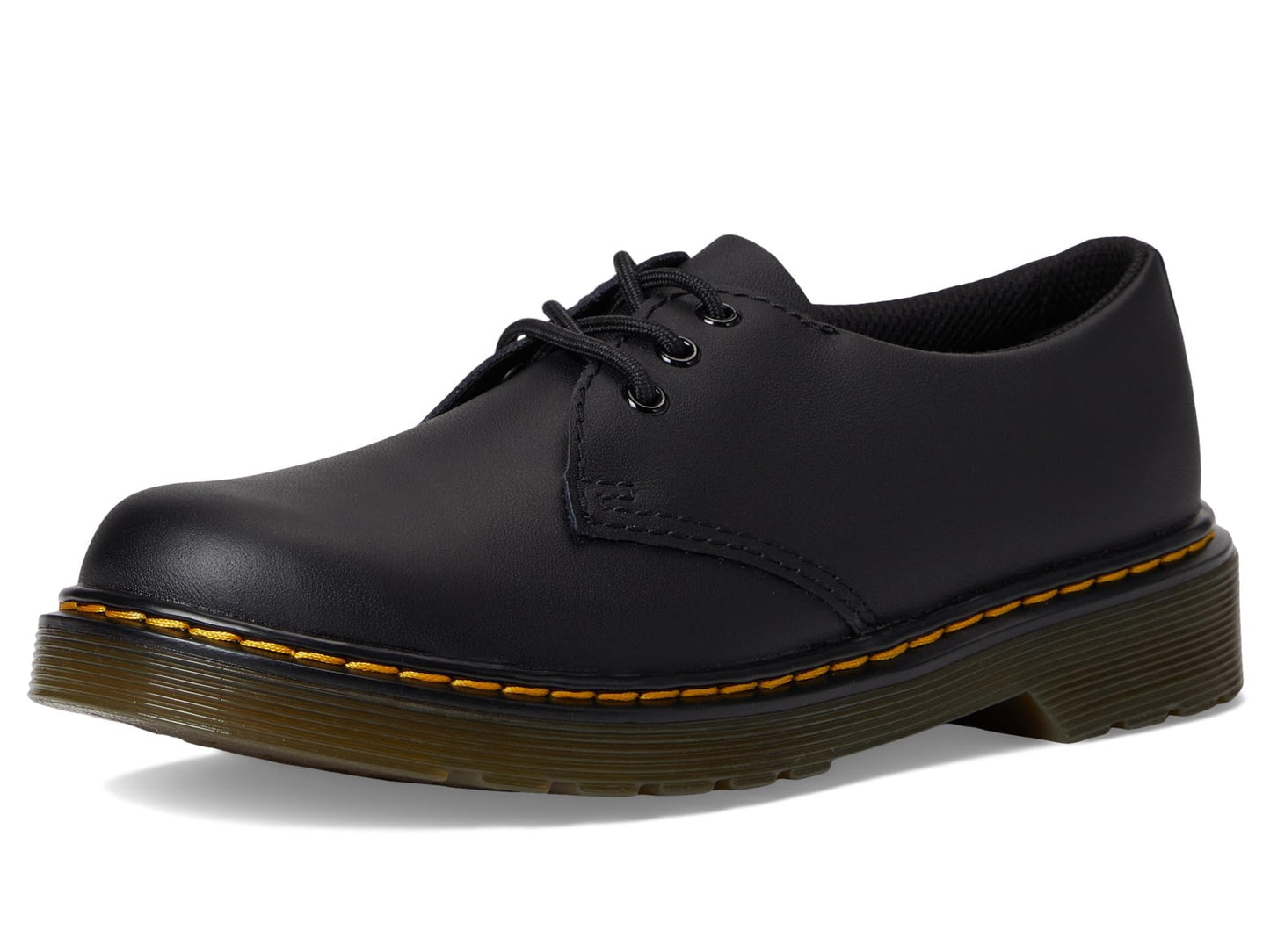 Dr. Martens® Kid's Collection 1461 – Little and Big Kids’ Shoes – Leather Upper – Round Toe – Rubber Outsole Black Softy T 3 UK (US 4 Big Kid) M