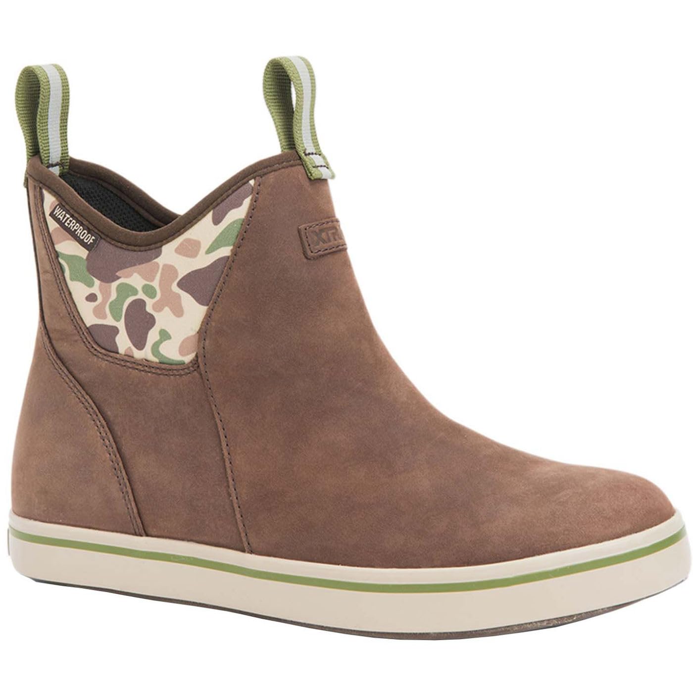 Xtratuf Men's 6 Inch Leather Ankle Deck Boot, Duck Camo, Size 14