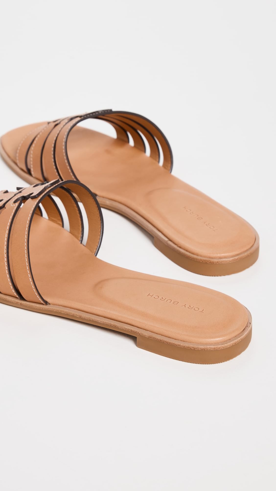 Tory Burch Women's Ines Cage Slides, Camello/Camello, 6.5 Medium US