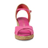 Stuart Weitzman Mirela II Espadrille Wedge Fuchsia/Natural 9.5 B