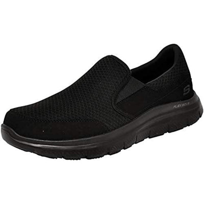 Skechers Men's Skechers Men's Flex Advantage Slip Resistant Sr Mcallen Slip on Work Shoe, Black, 10 Wide