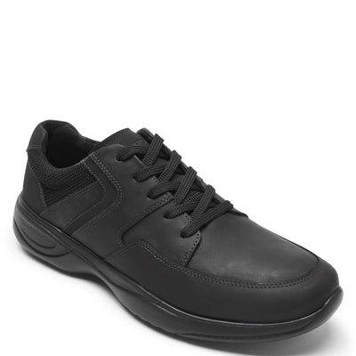 Rockport Men's Metro Path Blucher Walking Shoe, Black Leather, 10