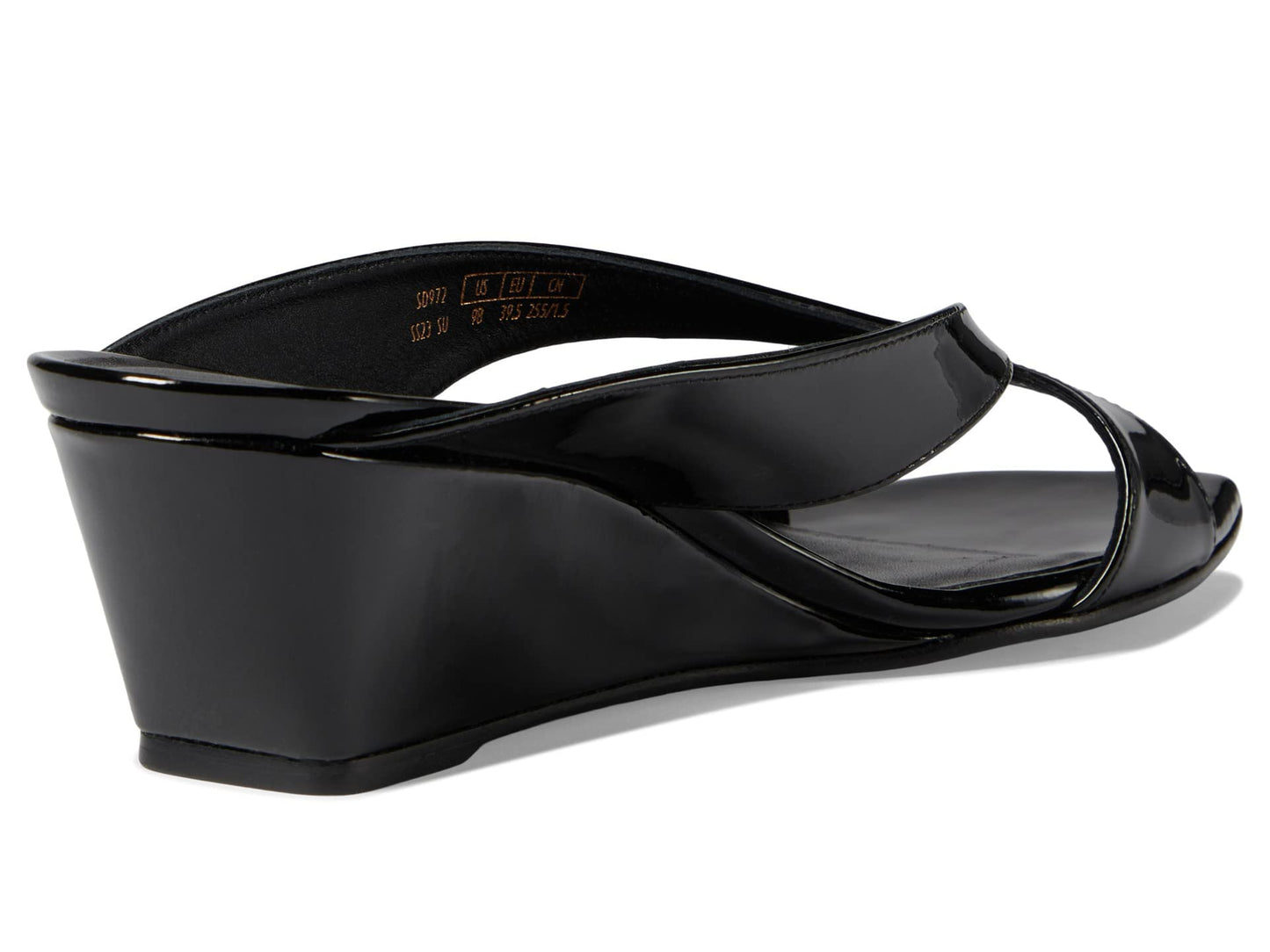 Stuart Weitzman Miami 50 Wedge Slide Black 5 B