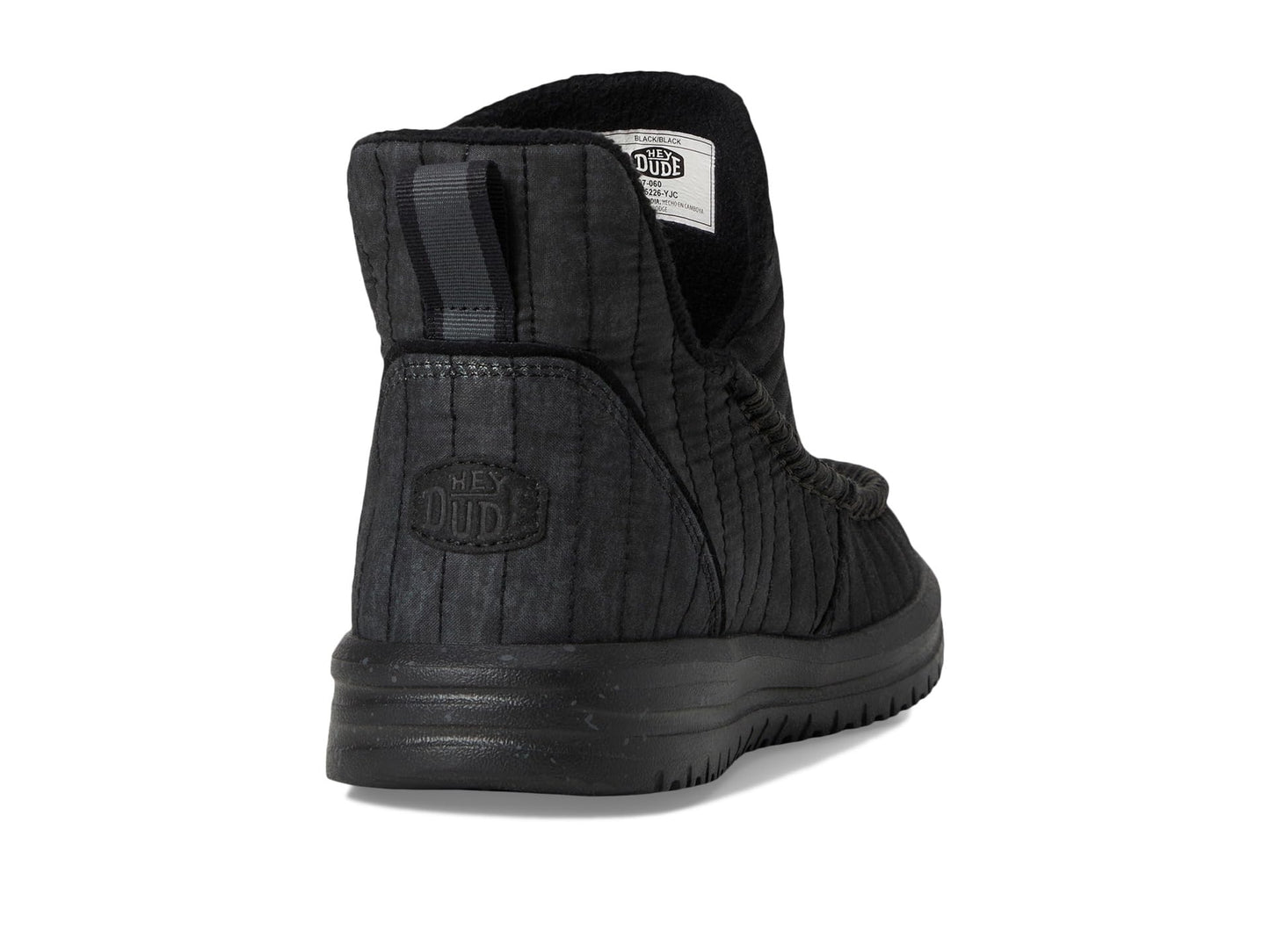 HEYDUDE Women's Camden Quilted Black/Black 10 Medium