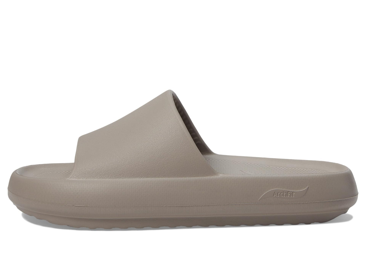 Skechers Women's Slide Sandal, Dark Taupe, 6