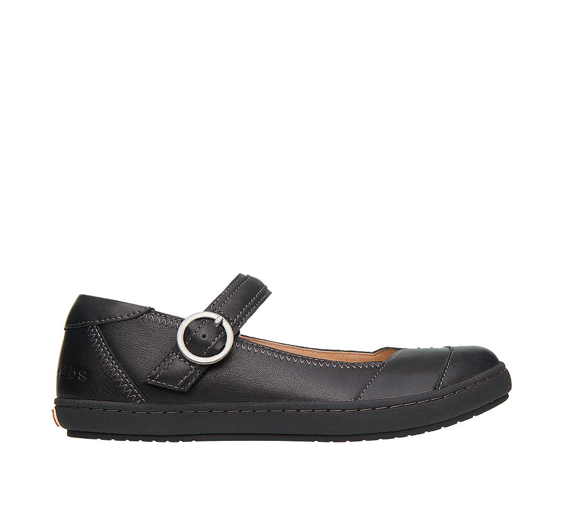 Taos Footwear Women's Forward Black on Black Flat 9 (M) US