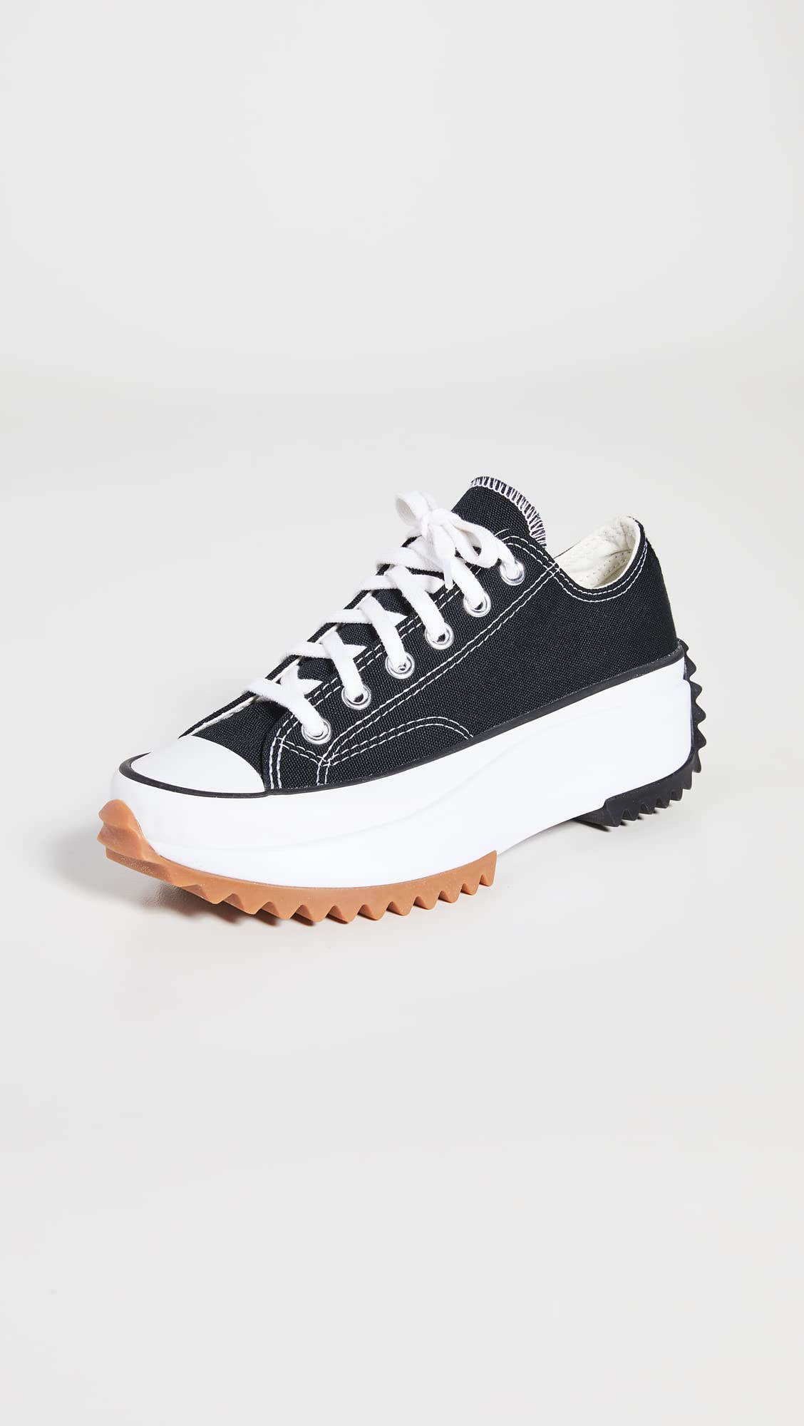 Converse Run Star Hike Hi Sneakers, Black/White/Gum, 11.5 US Women/10 US Men