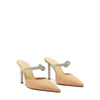 SCHUTZ Women's Pearl Pin Heel Mule, True Beige, 8.5