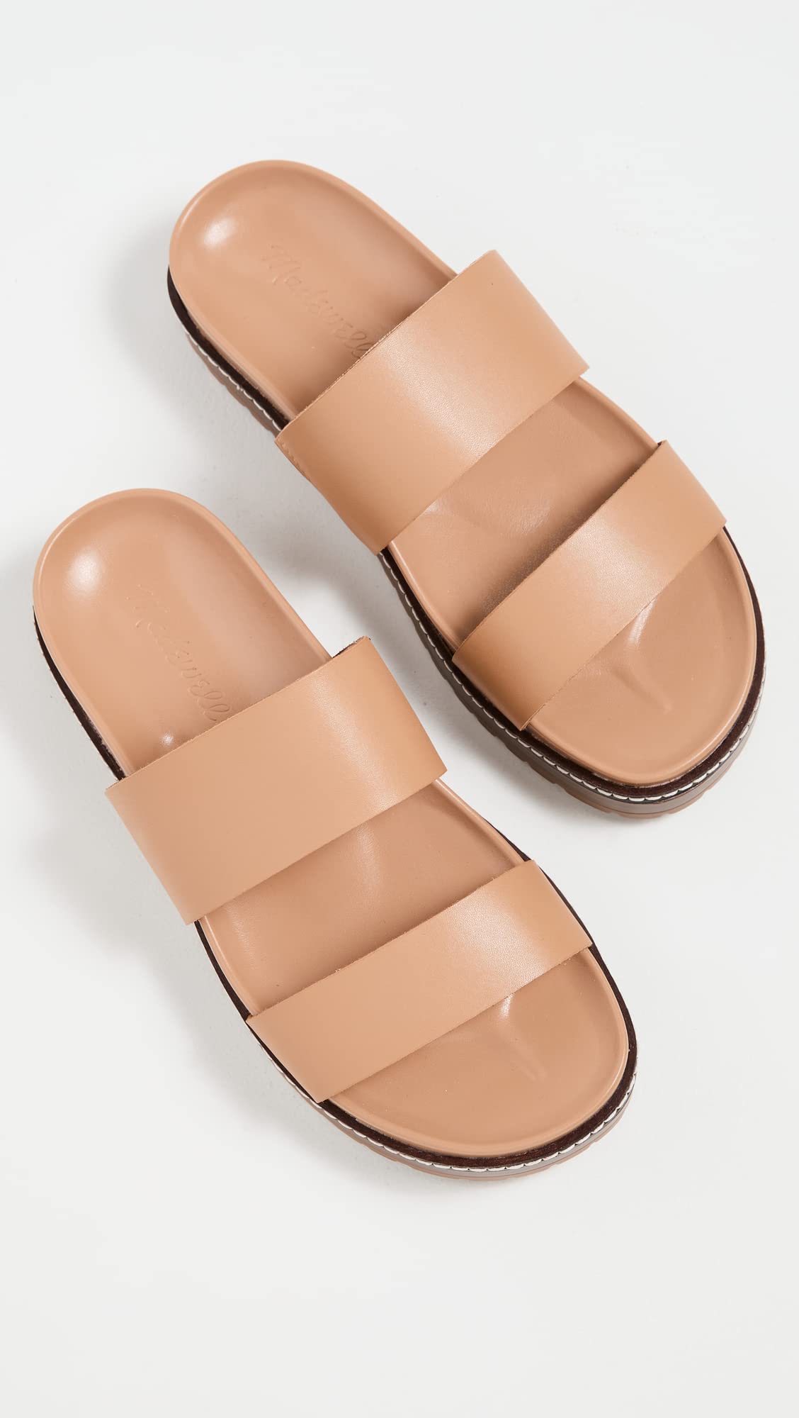Madewell Women's Preston Sporty Slides, Desert Camel, Tan, 5.5 Medium US