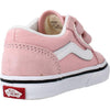 Vans Baby Girl's Old Skool V (Infant/Toddler) Powder Pink/True White 4.5 Toddler M