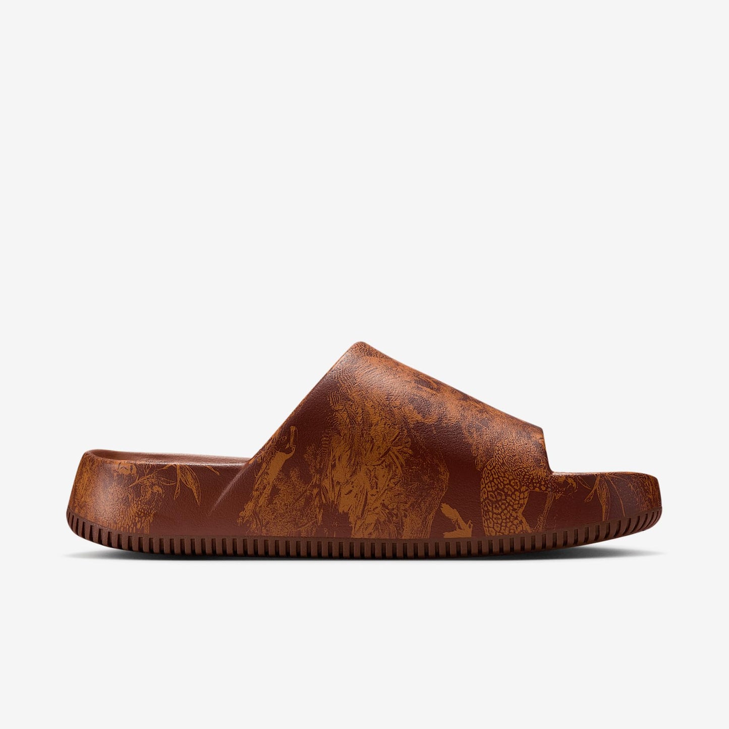 Nike Calm Printed Men's Slides (HQ1125-200, Cinnamon/Monarch) Size 8