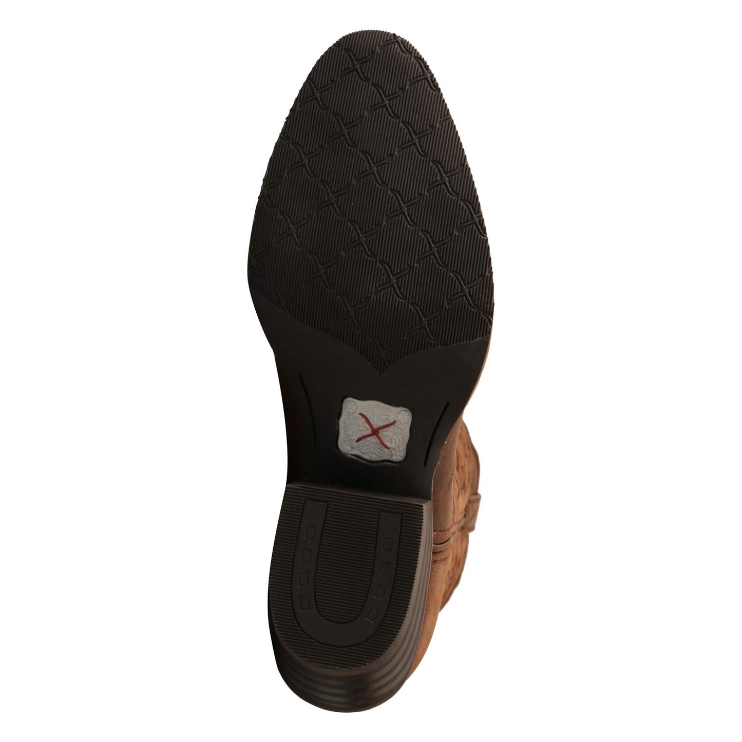 Twisted X Women's 12" Western Boot, Narrow Round Toe, Brown & Brown, 7 B