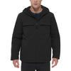 DKNY Men's Performance Tech Hooded Modern Storm Coat, Black Filled, X-Large