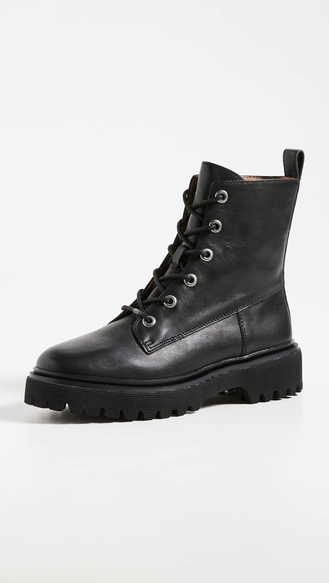 Madewell Women's The Rayna Lace-Up Boots, True Black, 7.5 Medium US