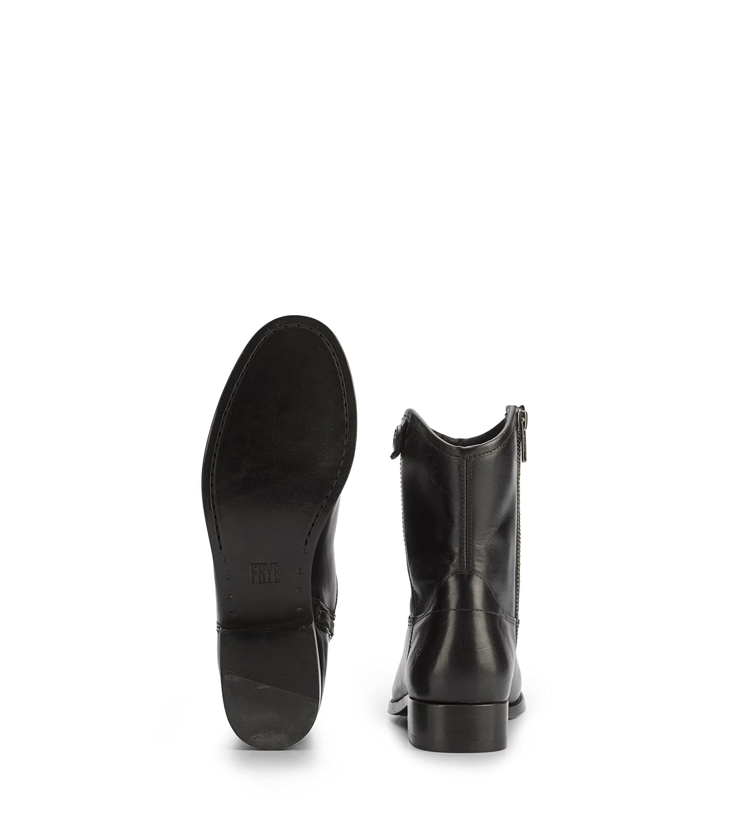 Frye Melissa Button Short 2 Boots for Women Made from Vintage Leather with Antique Silver Hardware, Leather Lining, and Leather Outsole – 7” Shaft Height, Black - 8.5M
