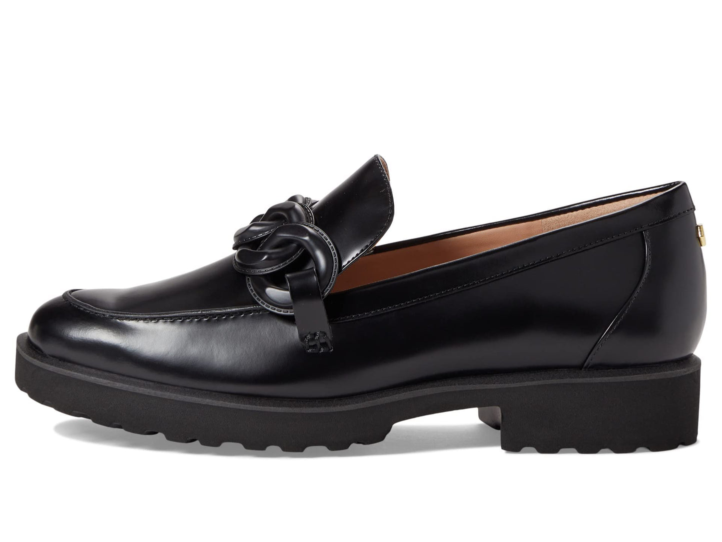 Cole Haan Women's Geneva Chain Loafer, Dark Latte Suede, 8
