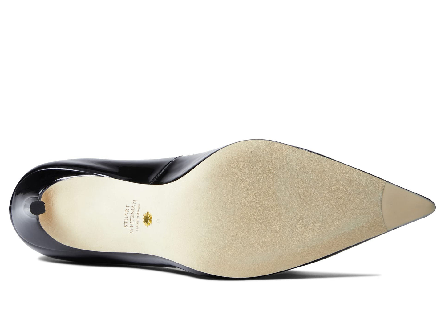 Stuart Weitzman Womens Stuart 100 Scallop Pump Black 5 B